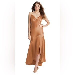 Lovely Rosetta Asymmetrical Dress in Bronze